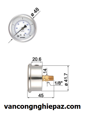 ĐỒNG HỒ ĐO ÁP SUẤT SKON 124.21 1 ĐỒNG HỒ ĐO ÁP SUẤT SKON 124.21 1