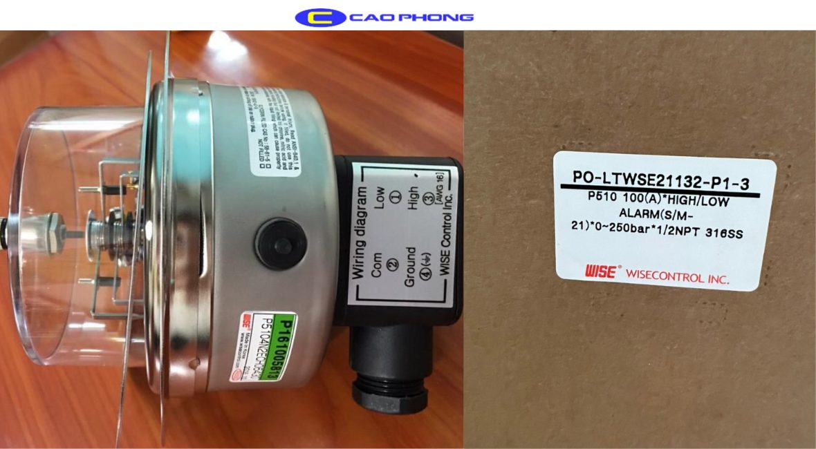 Đồng Hồ Đo Áp Suất 3 Kim Wise P510 - Wise Model P510 7 Hinh-anh-Wise-P510