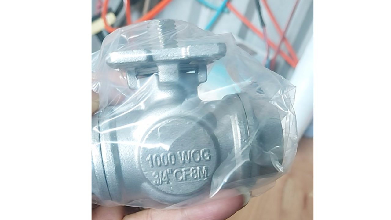 Van Bi Nối Ren 3 Ngã Chữ T CF8M Điều Khiển Khí Nén Double Acting 1 van-bi-noi-ren-3-nga