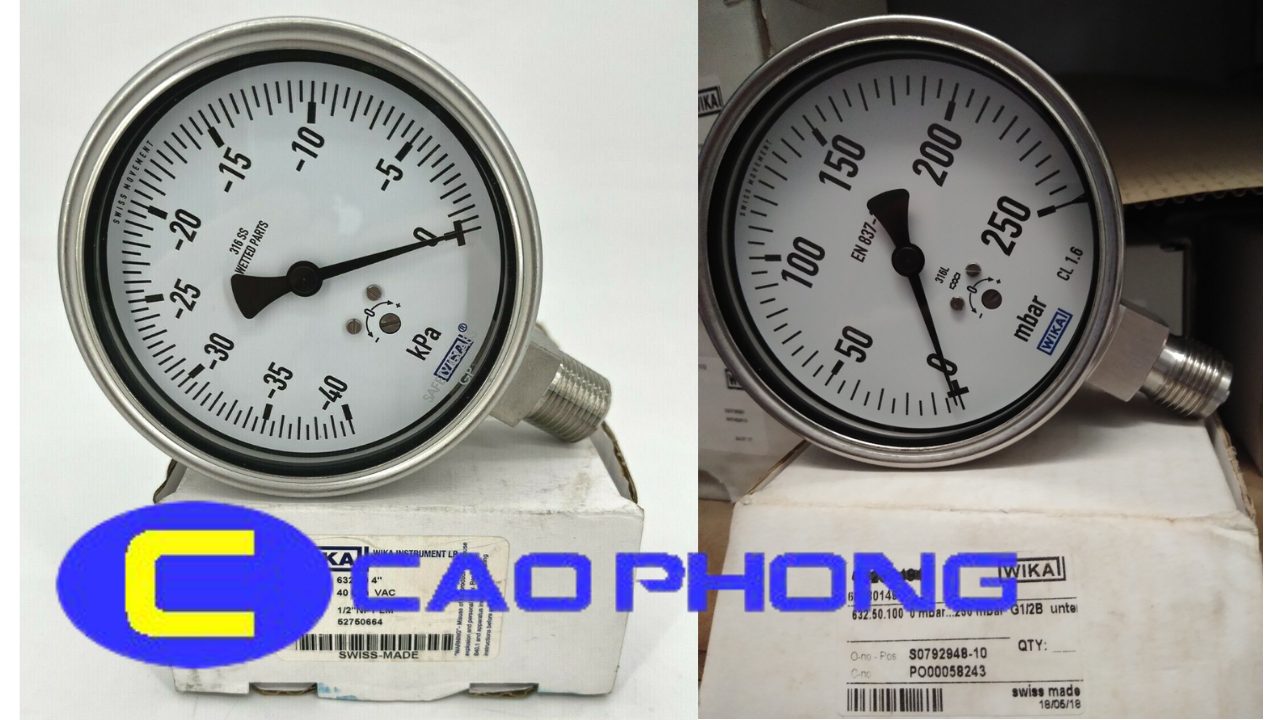 Đồng Hồ Đo Áp Suất Thấp WIKA 632.50 3 Wika-632.50