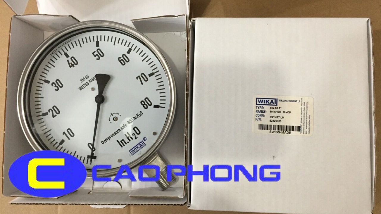Đồng Hồ Đo Áp Suất Thấp WIKA 632.50 4 Wika-632.50