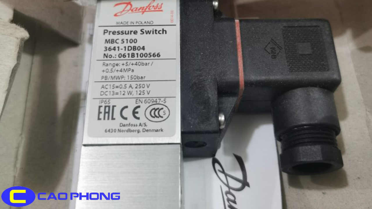 Công Tắc Áp Suất Danfoss Model MBC 5100 1 Công Tắc Áp Suất Danfoss Model MBC 5100