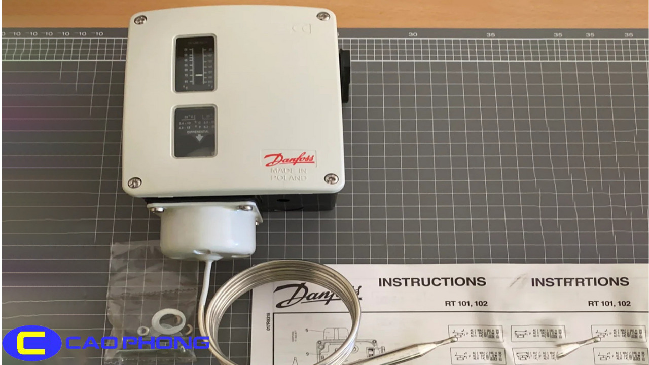 Công Tắc Nhiệt Độ Danfoss Model RT101 / 25 ~ 90oC. 1 Công Tắc Nhiệt Độ Danfoss Model RT101