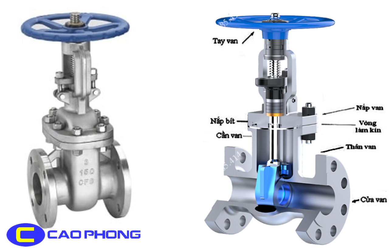 Van Cổng Inox Mặt Bích Chuẩn JIS 10K 1 VAN CONG INOX