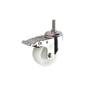 Bánh xe đẩy nhựa PA CP057 cọc vít khóa kép càng inox