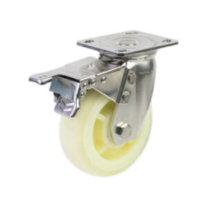 Bánh xe đẩy nhựa PP CP107 xoay có khóa càng inox 304