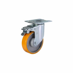 Bánh xe đẩy nhựa PU CP034 lõi nhôm xoay khóa